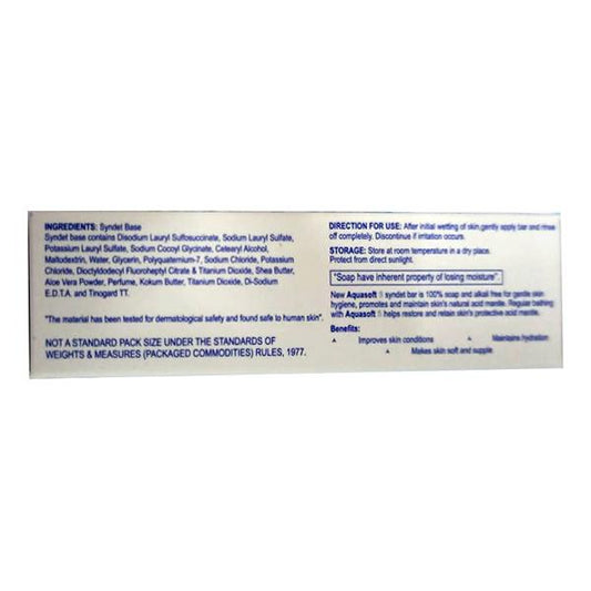 AQUASOFT S SYNDET BAR SKIN FRIENDLY SOAP