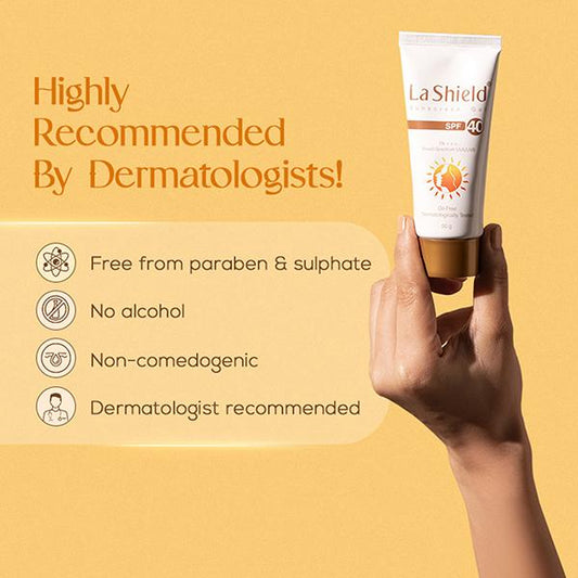 La Shield SPF 40 & PA+++ Anti Acne Sunscreen Gel 50gm