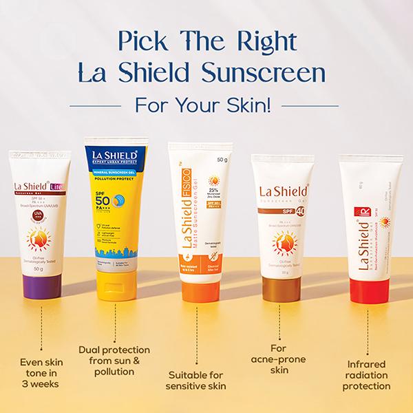 La Shield SPF 40 & PA+++ Anti Acne Sunscreen Gel 50gm