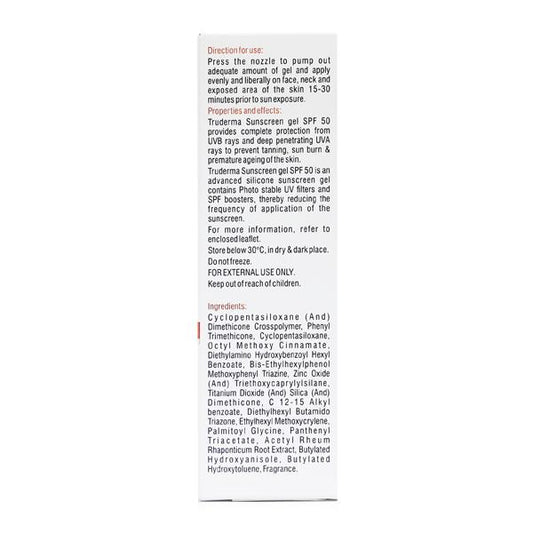Truderma Sunscreen Spf 50 Gel 50gm