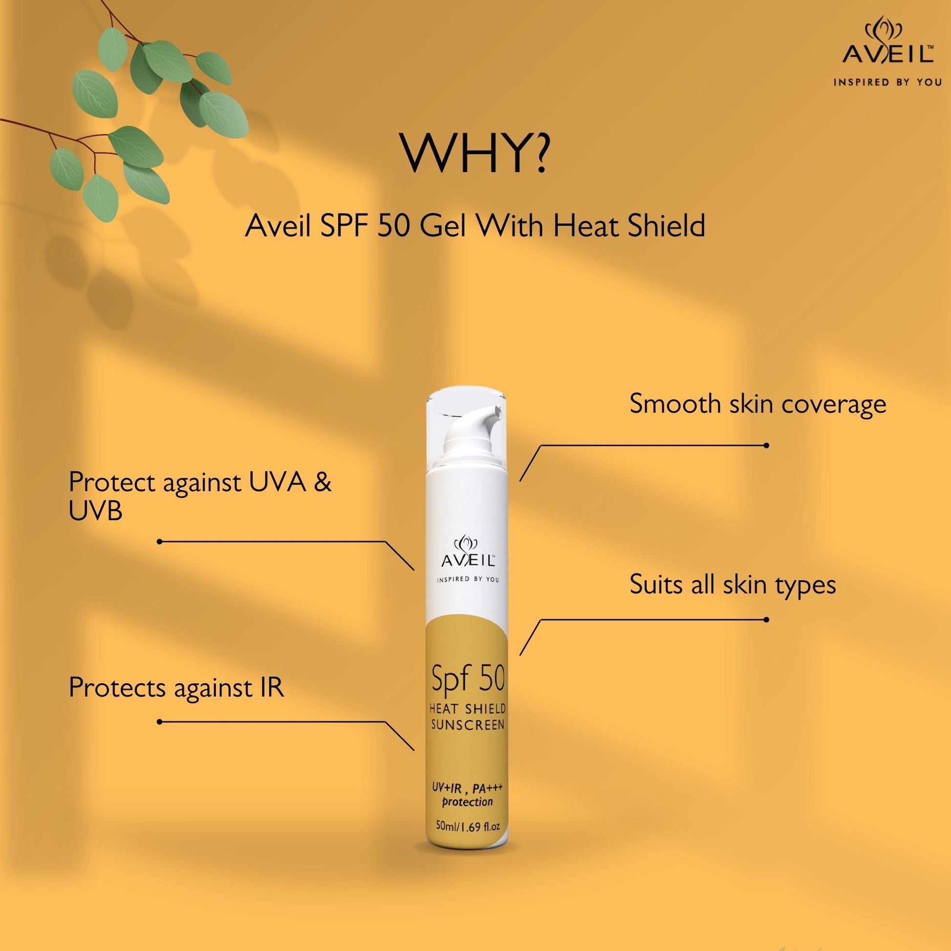 Aveil Sunscreen SPF 50 50 ml