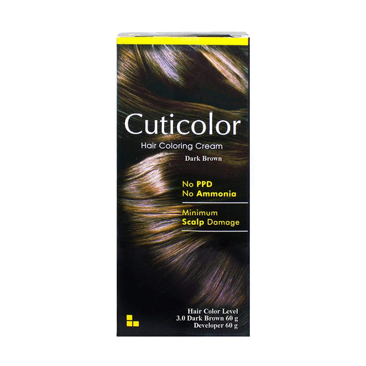 Cuticolor Dark Brown Hair Coloring Cream 60gm