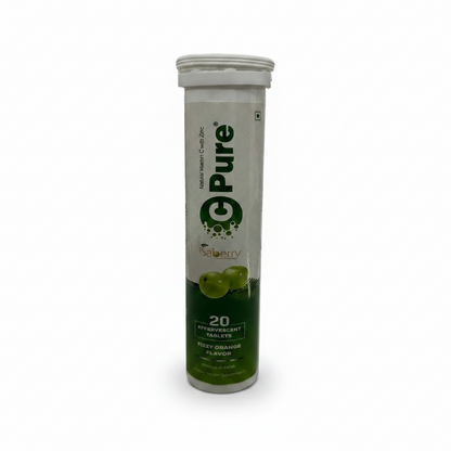 Tube of Pure Nutrition tablets with green flavor indication on a white background