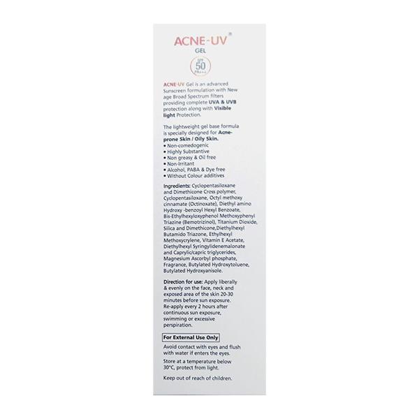 ACNE UV SPF 50 PA+++ UVA+UVB SILICONE Sunscreen Gel 100g