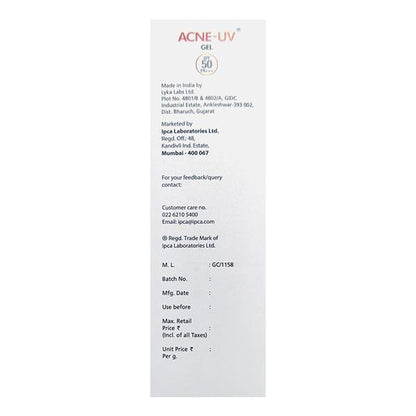 ACNE UV SPF 50 PA+++ UVA+UVB SILICONE Sunscreen Gel 100g