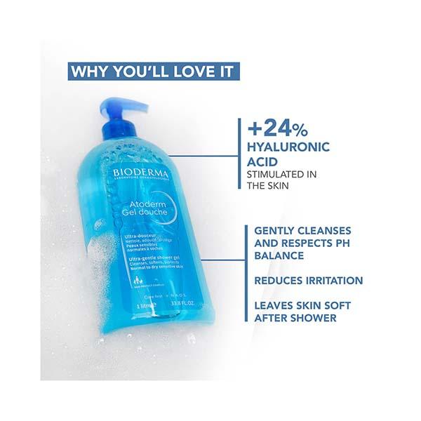 Bioderma Atoderm Gel Douche Gentle Cleansing Gel For Normal To Dry & Sensitive Skin