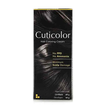 Cuticolor Black Hair Coloring Cream 60gm
