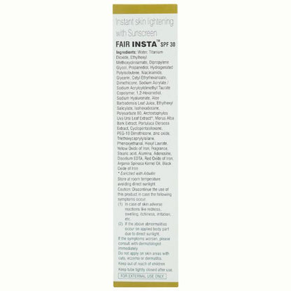 FAIR INSTA SPF 30 INSTANT SKIN LIGHTENING WITH SUNSCREEN Cream 20gm