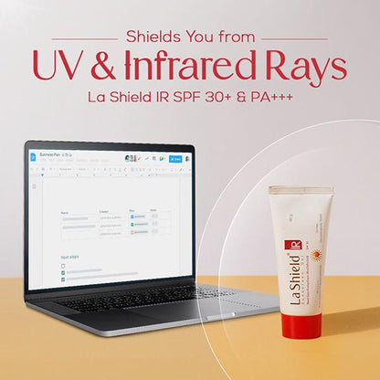 La Shield IR SPF 30 & PA+++ Sunscreen Gel ,Next Gen Protection- IR+UVA+UVB, 60gm