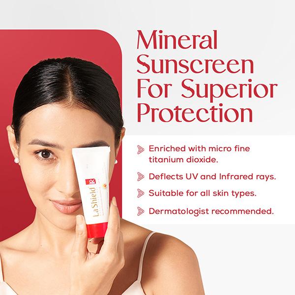 La Shield IR SPF 30 & PA+++ Sunscreen Gel ,Next Gen Protection- IR+UVA+UVB, 60gm