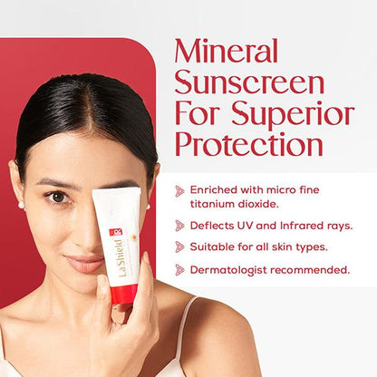 La Shield IR SPF 30 & PA+++ Sunscreen Gel ,Next Gen Protection- IR+UVA+UVB, 60gm