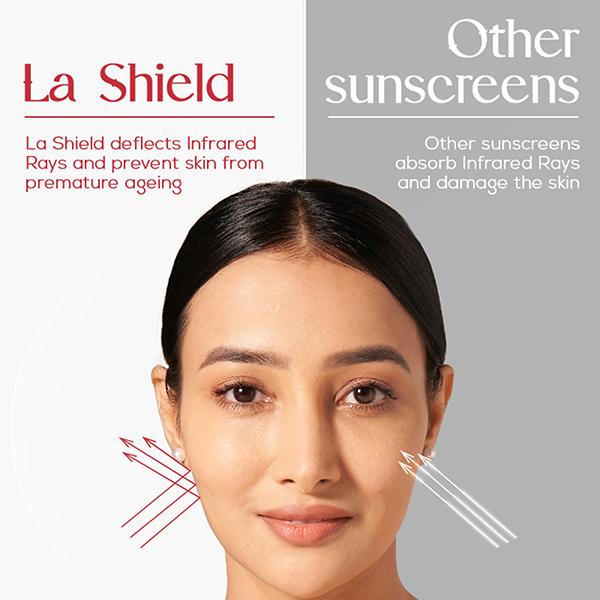 La Shield IR SPF 30 & PA+++ Sunscreen Gel ,Next Gen Protection- IR+UVA+UVB, 60gm