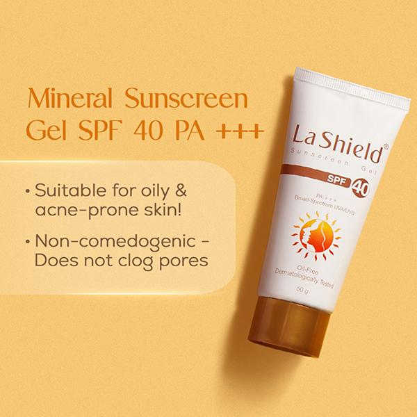 La Shield SPF 40 & PA+++ Anti Acne Sunscreen Gel 50gm