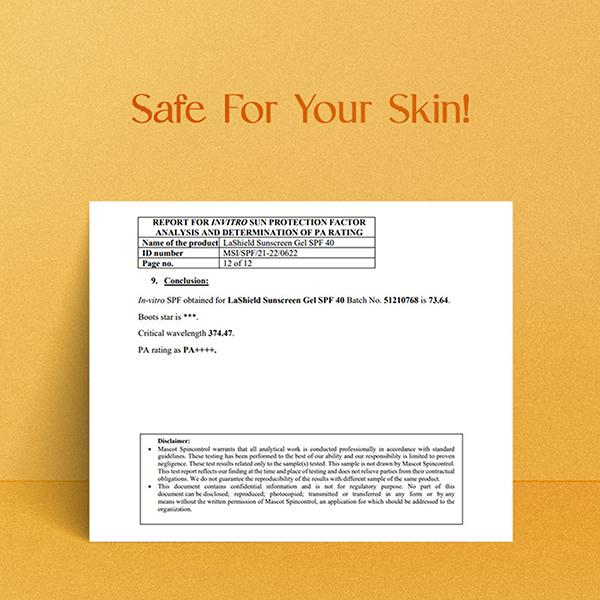 La Shield SPF 40 & PA+++ Anti Acne Sunscreen Gel 50gm