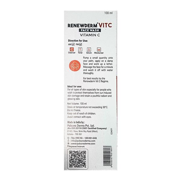 Renewderm VIT C Face Wash 100ml