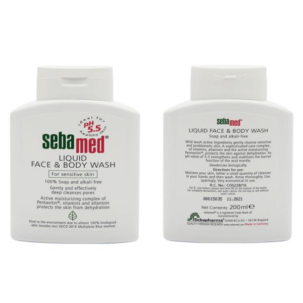 SEBAMED FACE & BODY WASH Liquid 200ml