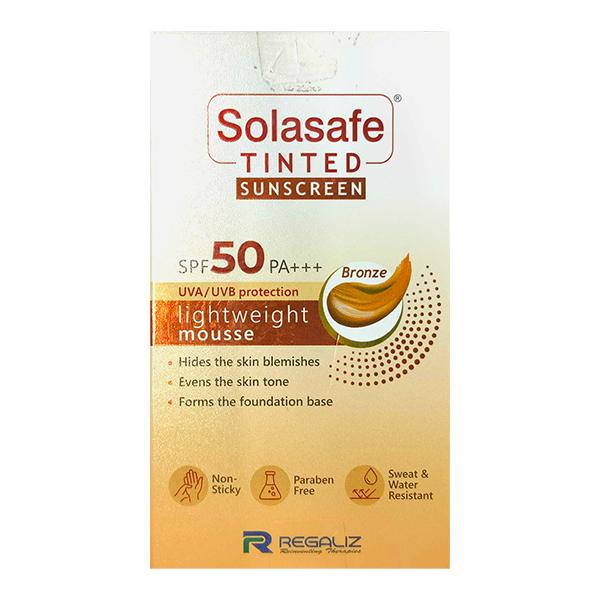 SOLASAFE TINTED BRONZE SPF 50 PA +++ UVA/UVB LIGHT WEIGHT MOUSSE Sunscreen 40g