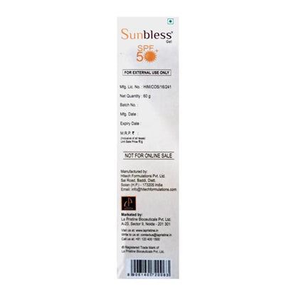 Sunbless SPF 50+ PA+++ Silicon Sunscreen Gel 60gm