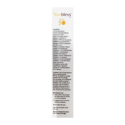 Sunbless spf 50+ pa+++ silicon sunscreen matte finish gel 30g