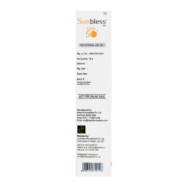 Sunbless spf 50+ pa+++ silicon sunscreen matte finish gel 30g
