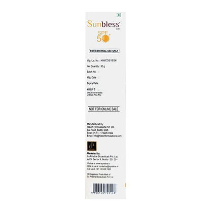 Sunbless spf 50+ pa+++ silicon sunscreen matte finish gel 30g